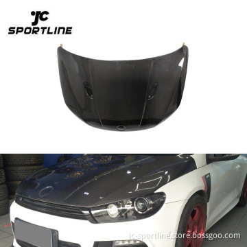 Tuning Auto Racing Look Carbon Fiber Bonnet Hood for VW Volkswagen Scirocco